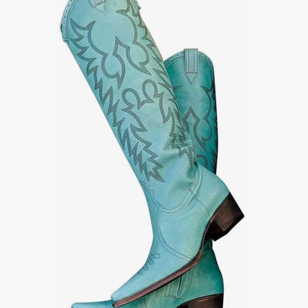 Western knee high boots